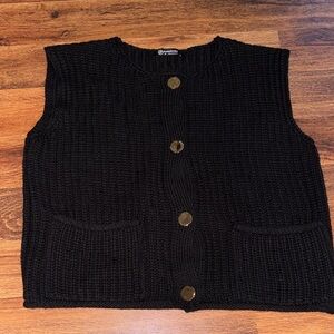 Black Knit Vest
